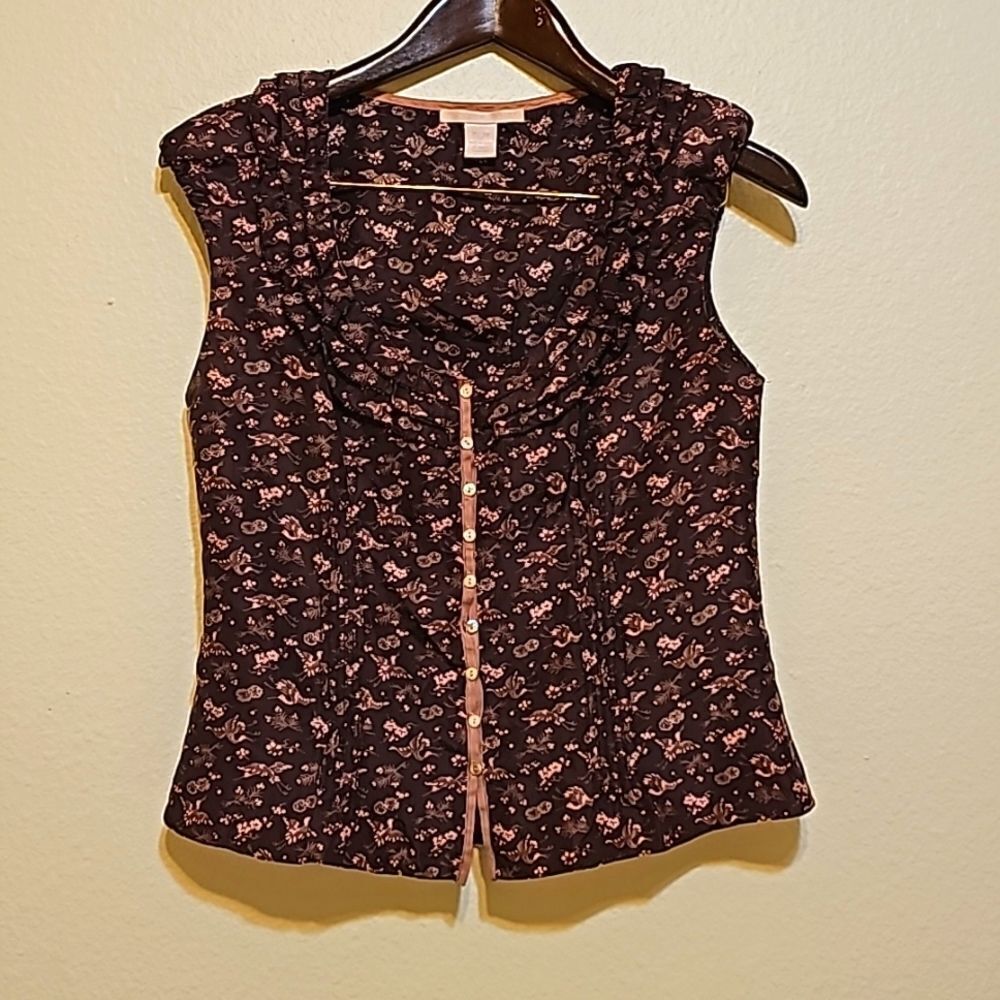 Rebecca Taylor y2k silk blouse size 6
